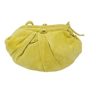 Unbranded | Women's Pale Yellow Faux Suede Clutch Bag (One Size)